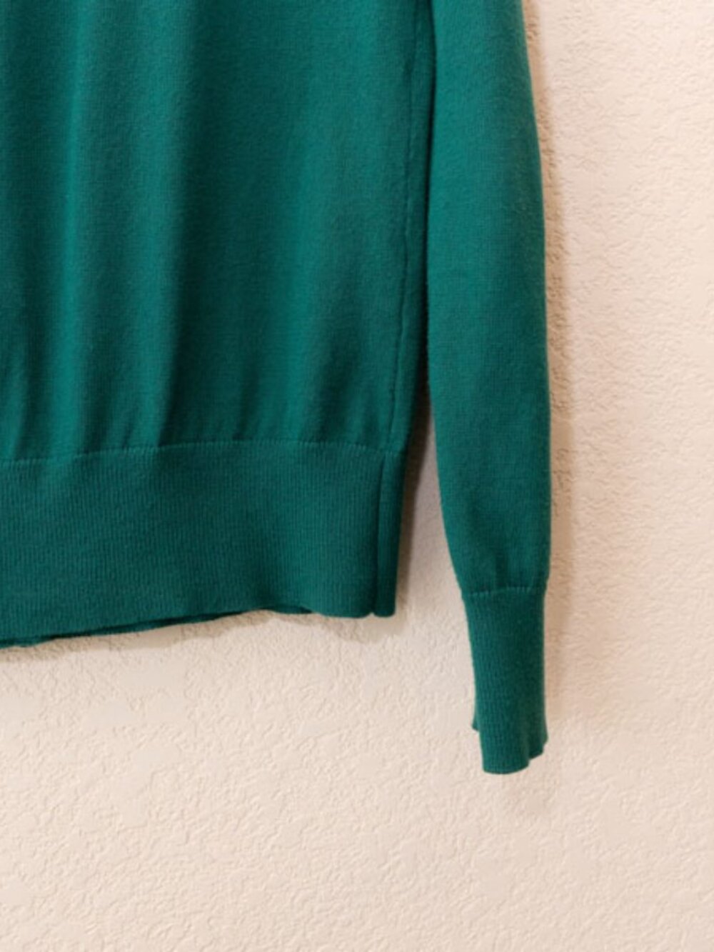 LOFT Green Cardigan M Button Front Cotton Sweater Lightweight Classic Preppy - Picture 12 of 12